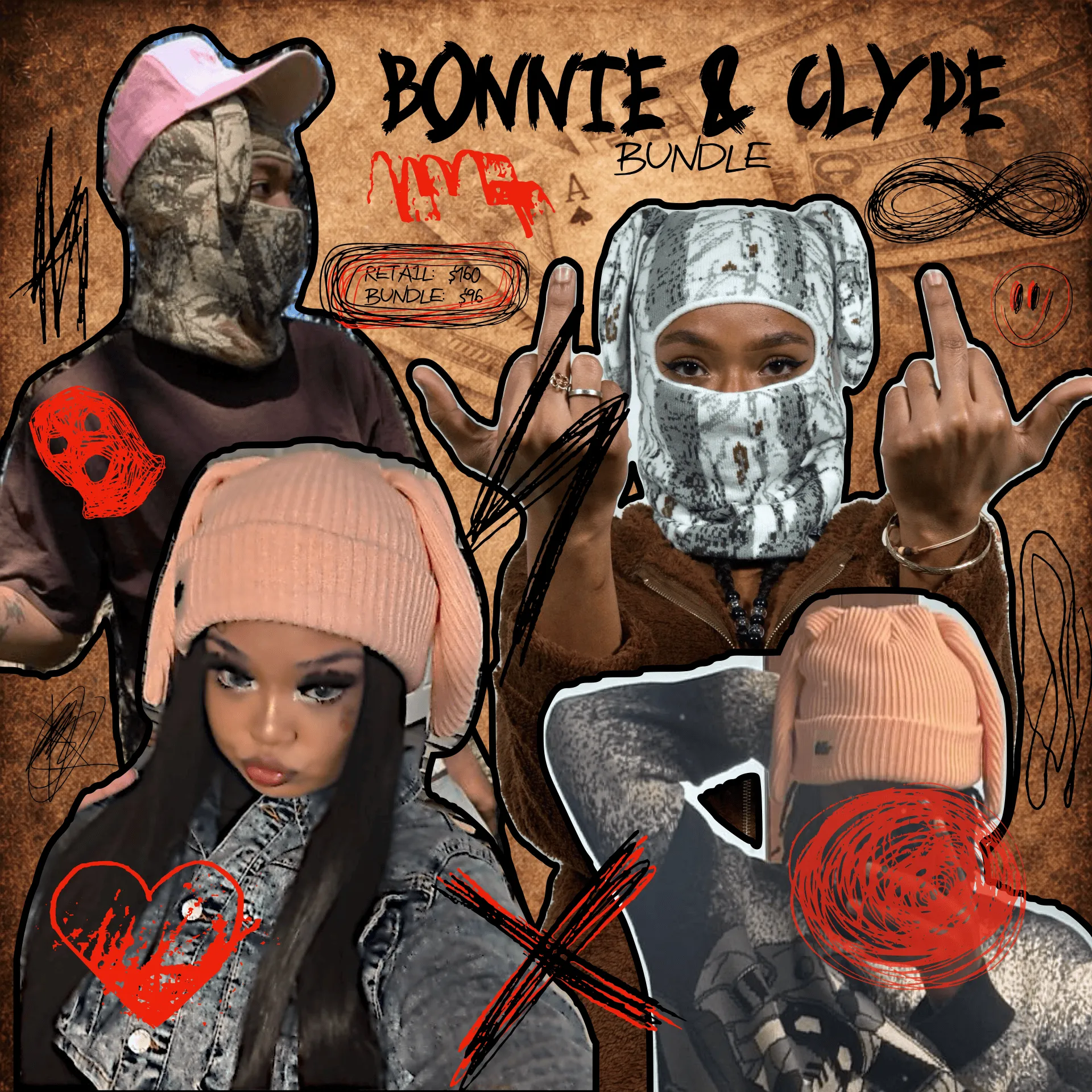 Bonnie & Clyde Bundle - Lovers Lane Drop - plushtrap